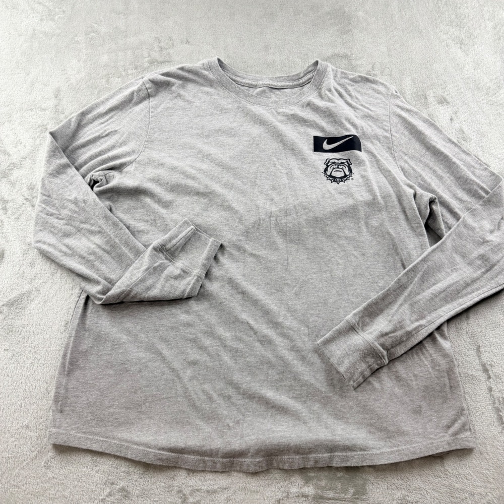 Nike Georgia Bulldogs Women's Large Long Sleeve Gray Graphic T-Shirt NCAA